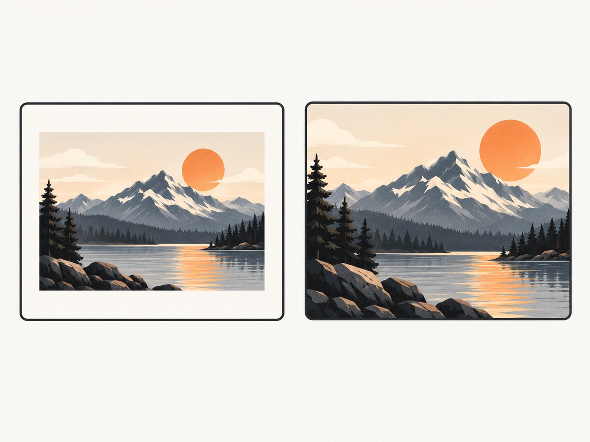 Contain preserves the whole image; cover fills the frame by cropping where needed.
