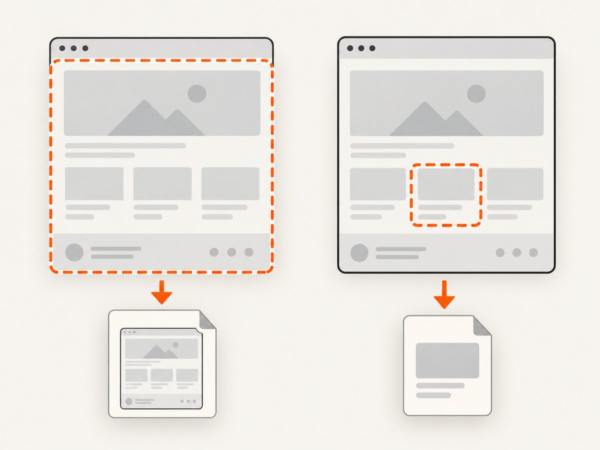 The screenshot format applies to both full page captures and locator captures.