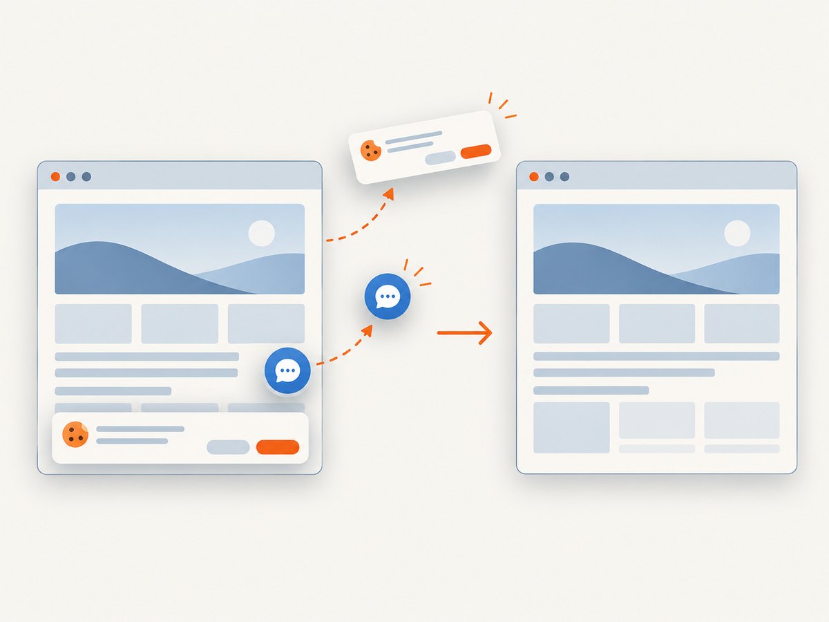 A managed screenshot service can handle consent overlays and other widgets before capture.