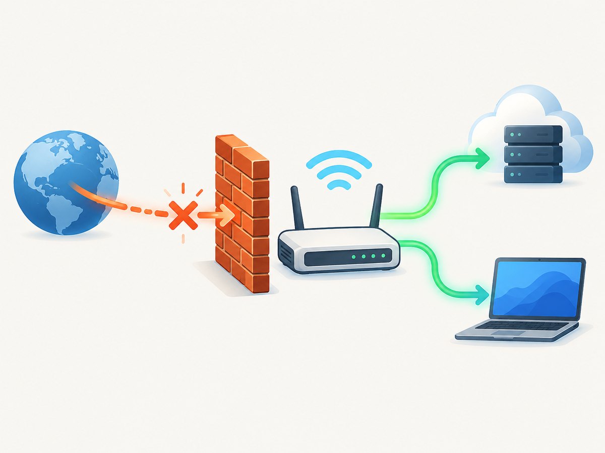 A globally usable address does not mean a device accepts incoming connections; firewall policy controls reachability.
