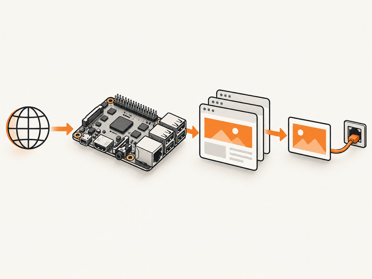 A browser automation job passes through the board, browser, storage and network layers.