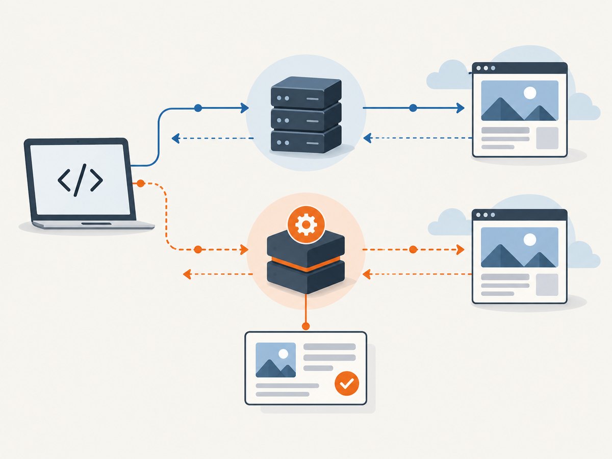 Raw proxy access leaves request handling and extraction to your application; managed APIs package some of that work.