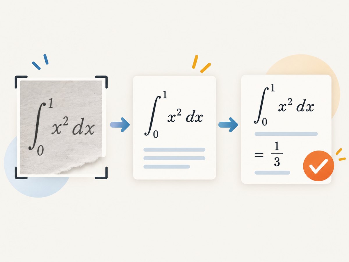 A dependable workflow separates image capture, transcription and mathematical verification.