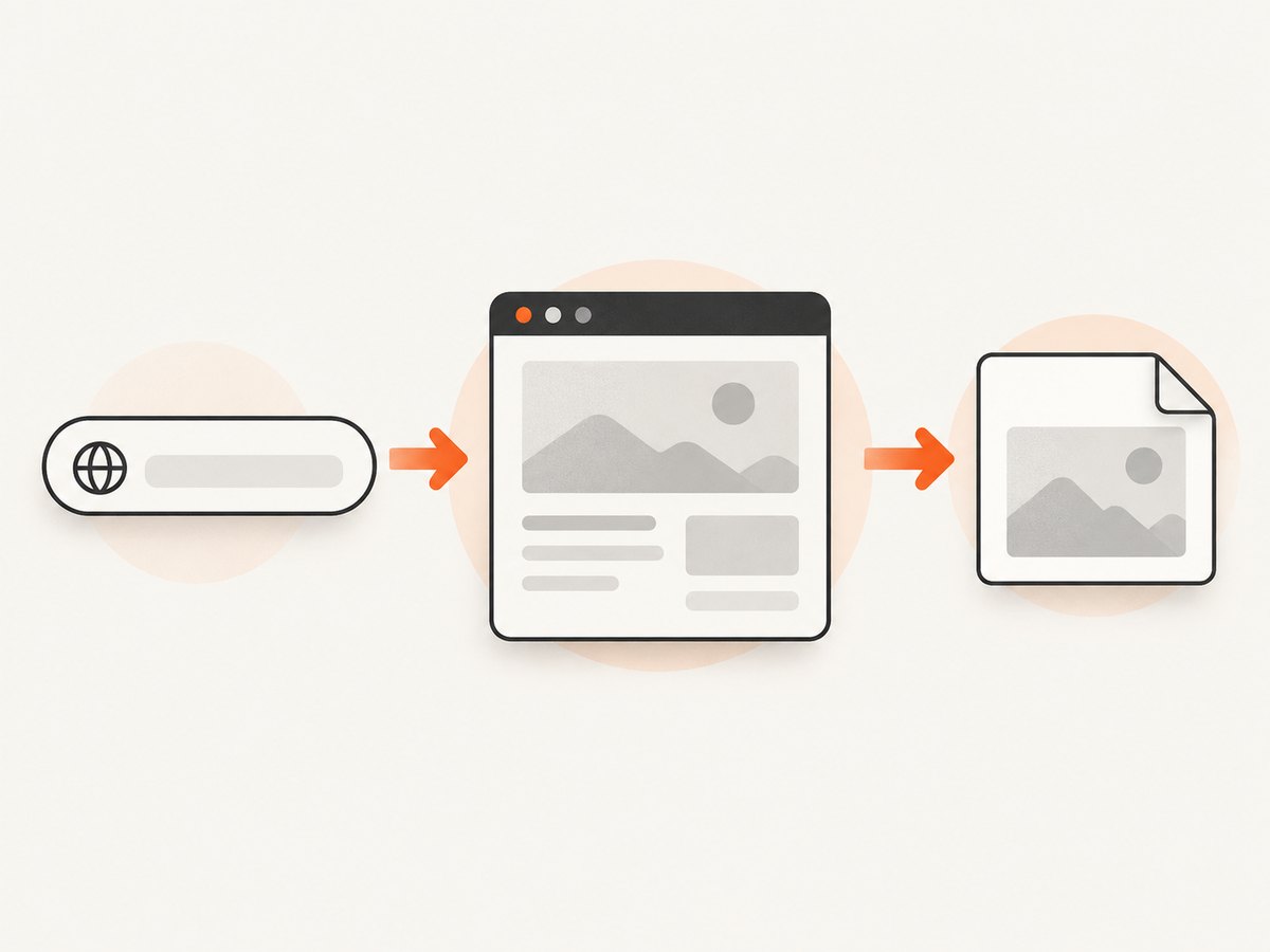 A screenshot service turns a page URL into a visual file; scraping APIs may instead return page data or structured fields.