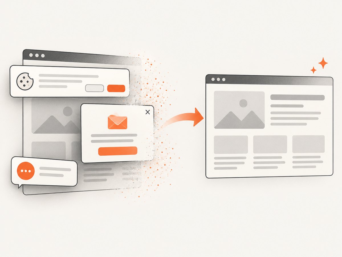 Cleaning overlays before capture produces a more useful page image.