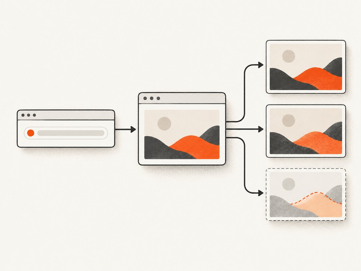 A visual regression pipeline captures a story, compares it with a baseline, and sends a diff for review.