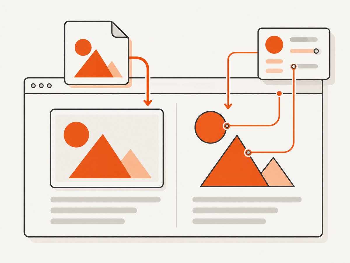 External SVGs are separate image resources; inline SVG exposes its markup to the document.