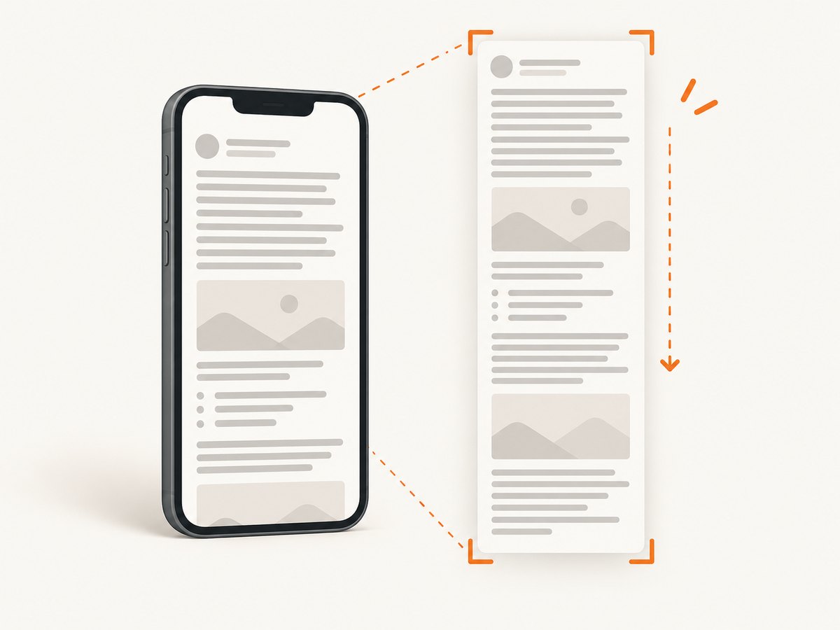 On supported Android screens, Capture more can extend a screenshot down a scrollable message.