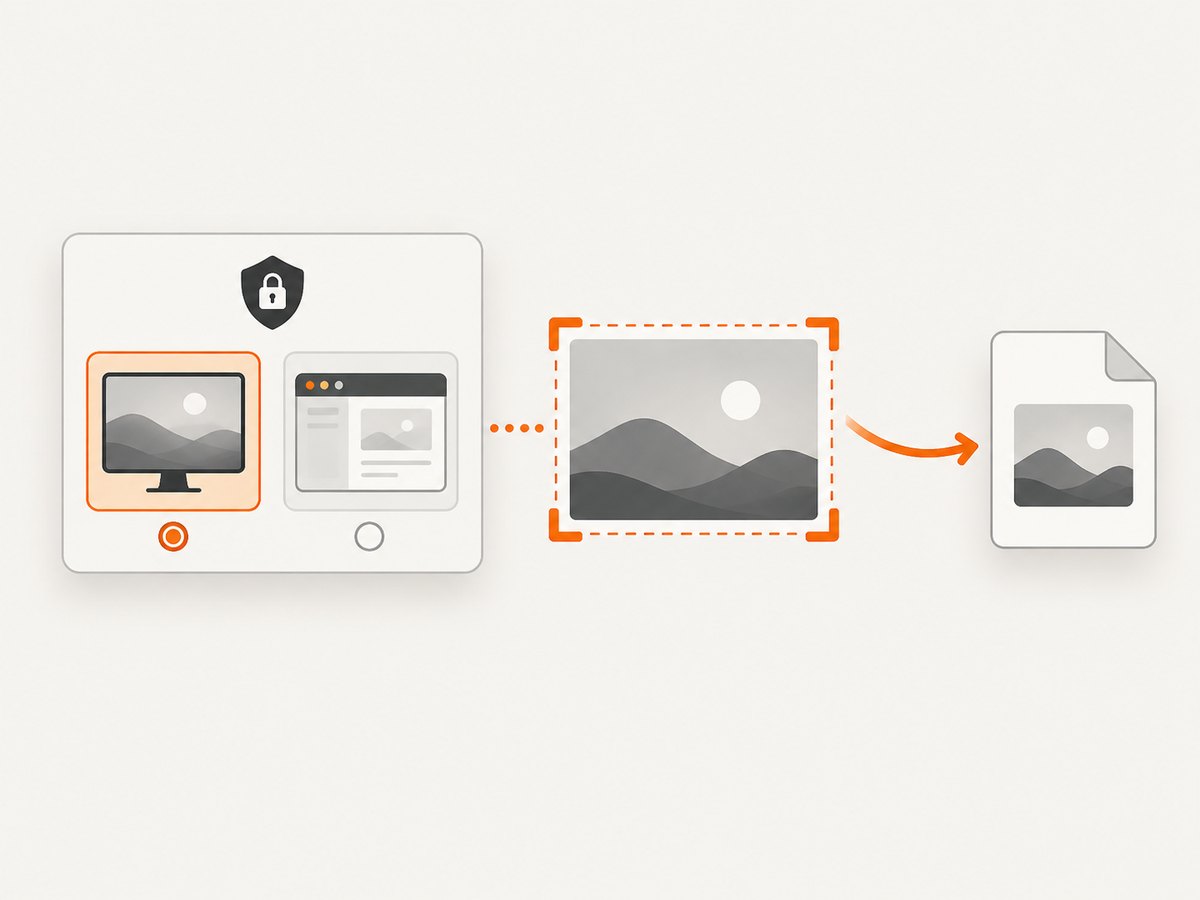 The picker supplies explicit user consent before the capture session starts.