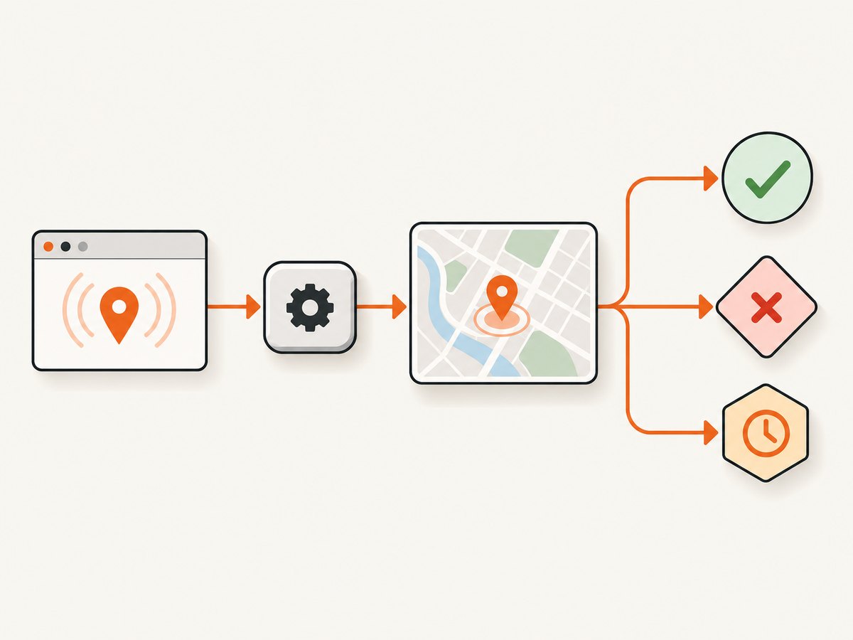 Control the browser location source and assert your application’s state.