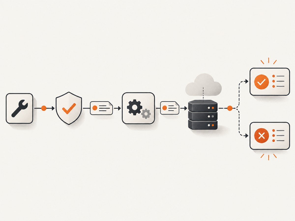 Separate protocol checks from handler logic and deliberate failure tests.
