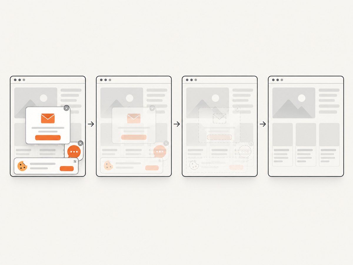 Pre-capture cleanup removes consent banners and other overlays that would obscure the page.