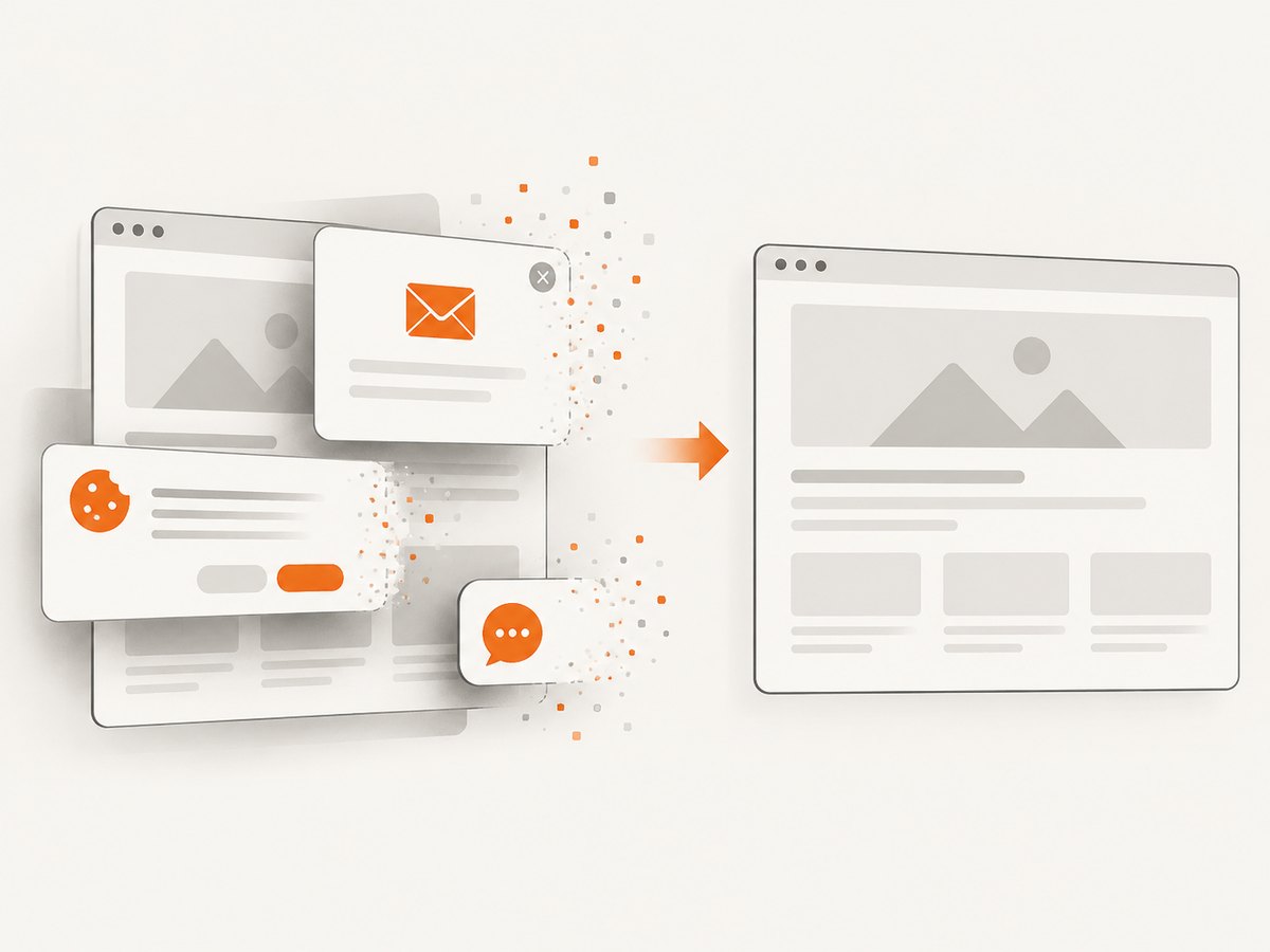 Removing overlays before capture keeps the reference image focused on the page content.