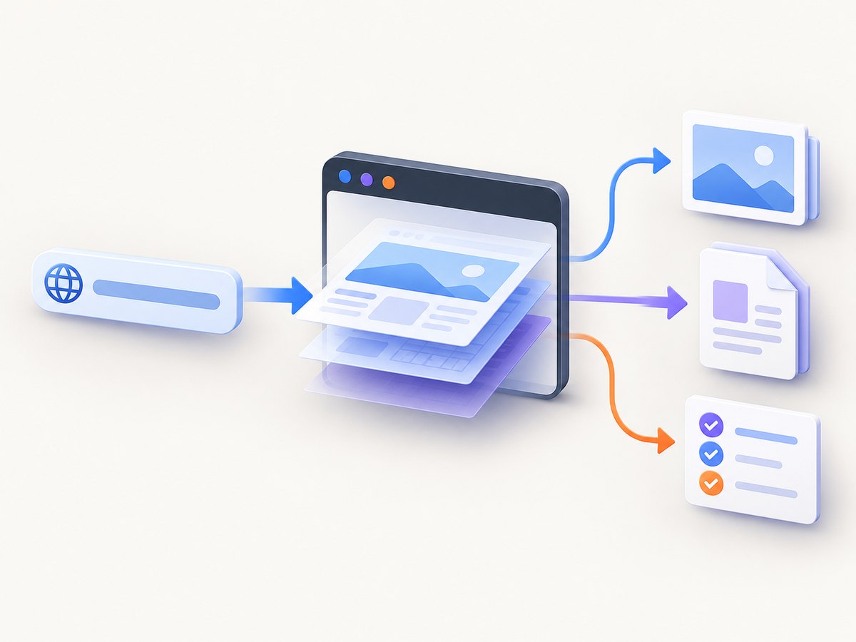 A headless automation turns a URL and scripted actions into verified browser artifacts.
