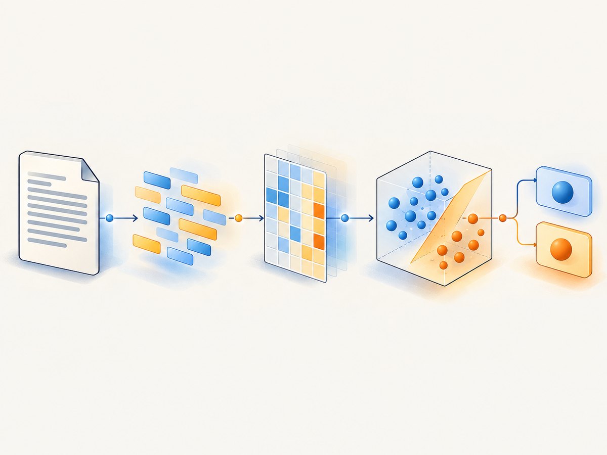A traditional NLP pipeline exposes each transformation from raw text to prediction.