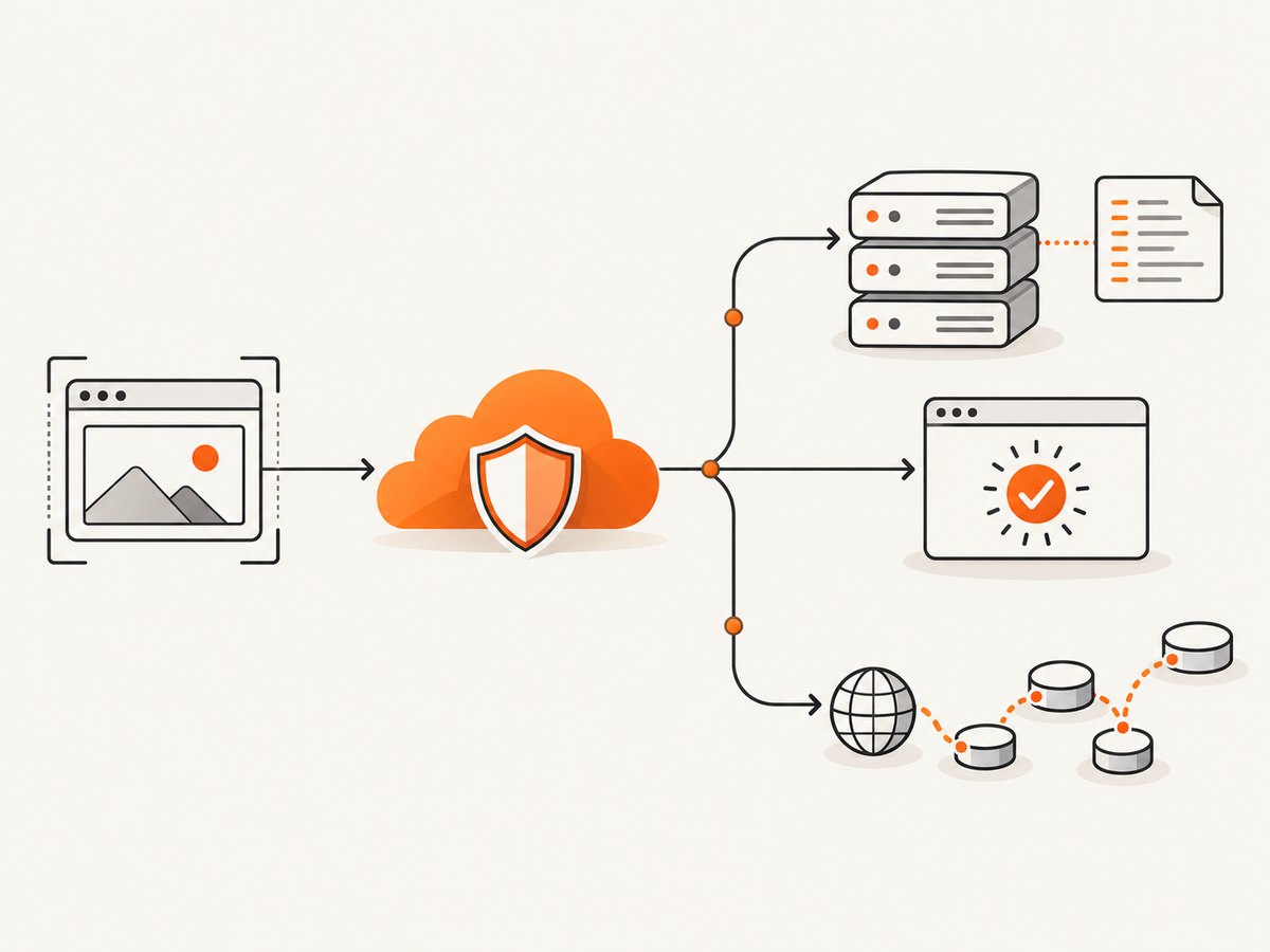 Trace a failed capture by layer: browser, Cloudflare edge, network path or origin.
