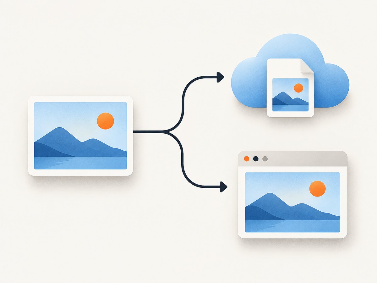 A direct image URL opens the image resource; a share link may open a viewer page instead.