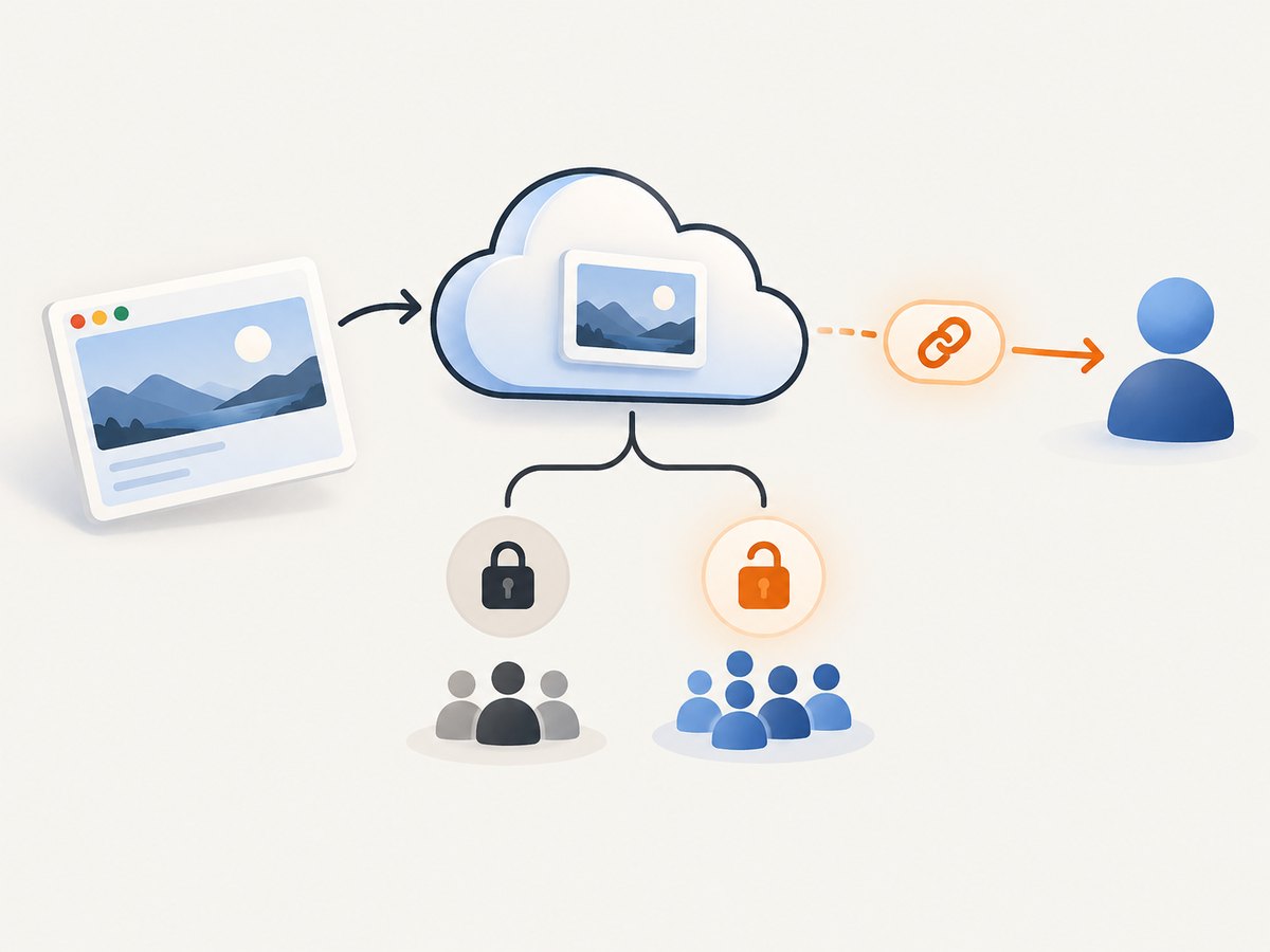 Choose the access level deliberately and test the link as a recipient would see it.