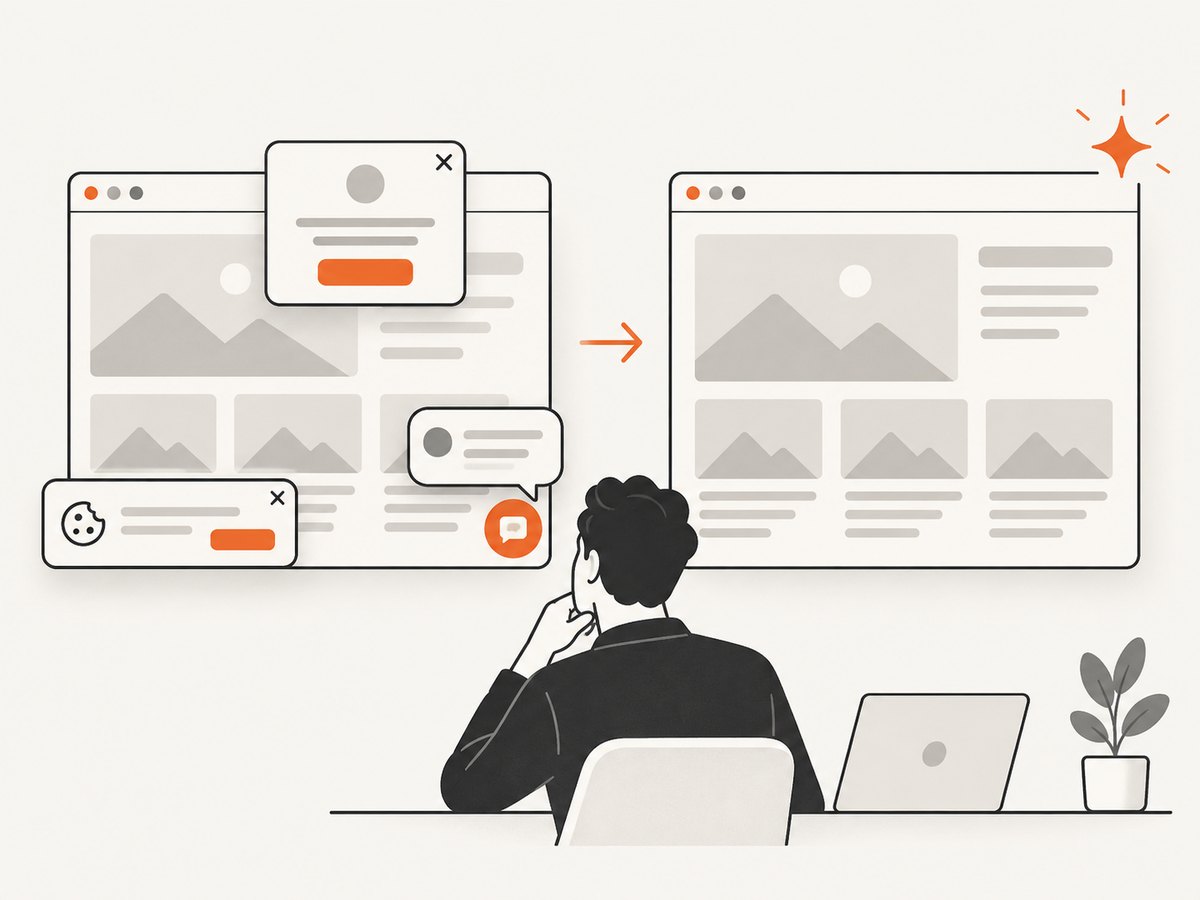 Consent layers and overlays can change the rendered page a screenshot captures.