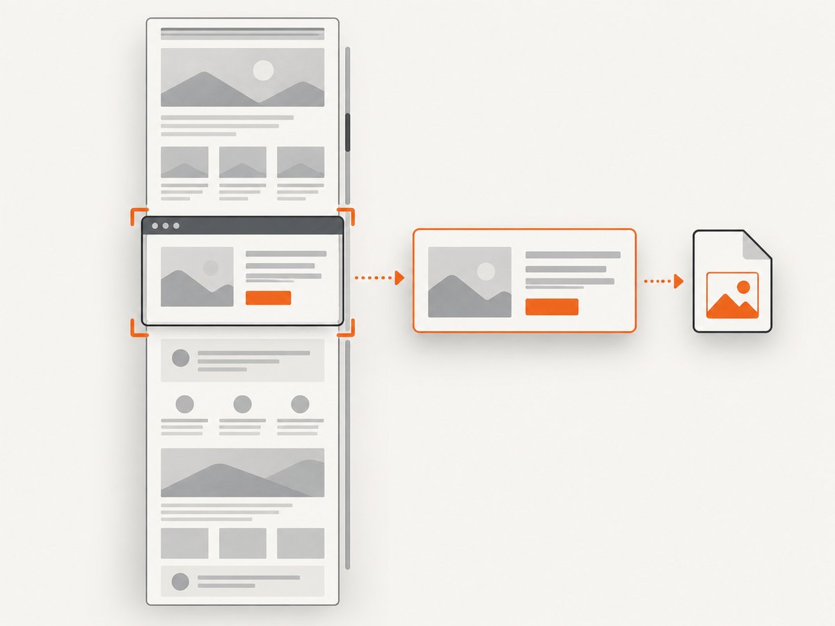 Viewport, full-page, and element captures solve different output needs.