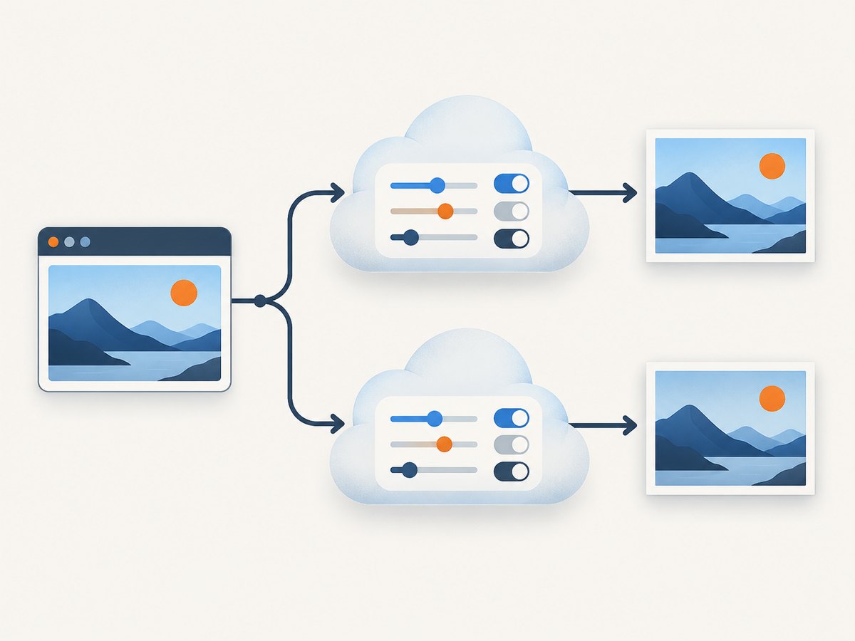 A fair screenshot API trial holds URL, viewport, region and output settings constant.