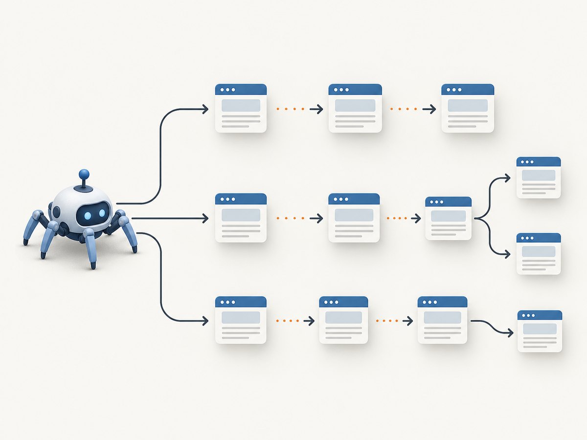 Depth, concurrency, timeout, and delay control different parts of a crawl.