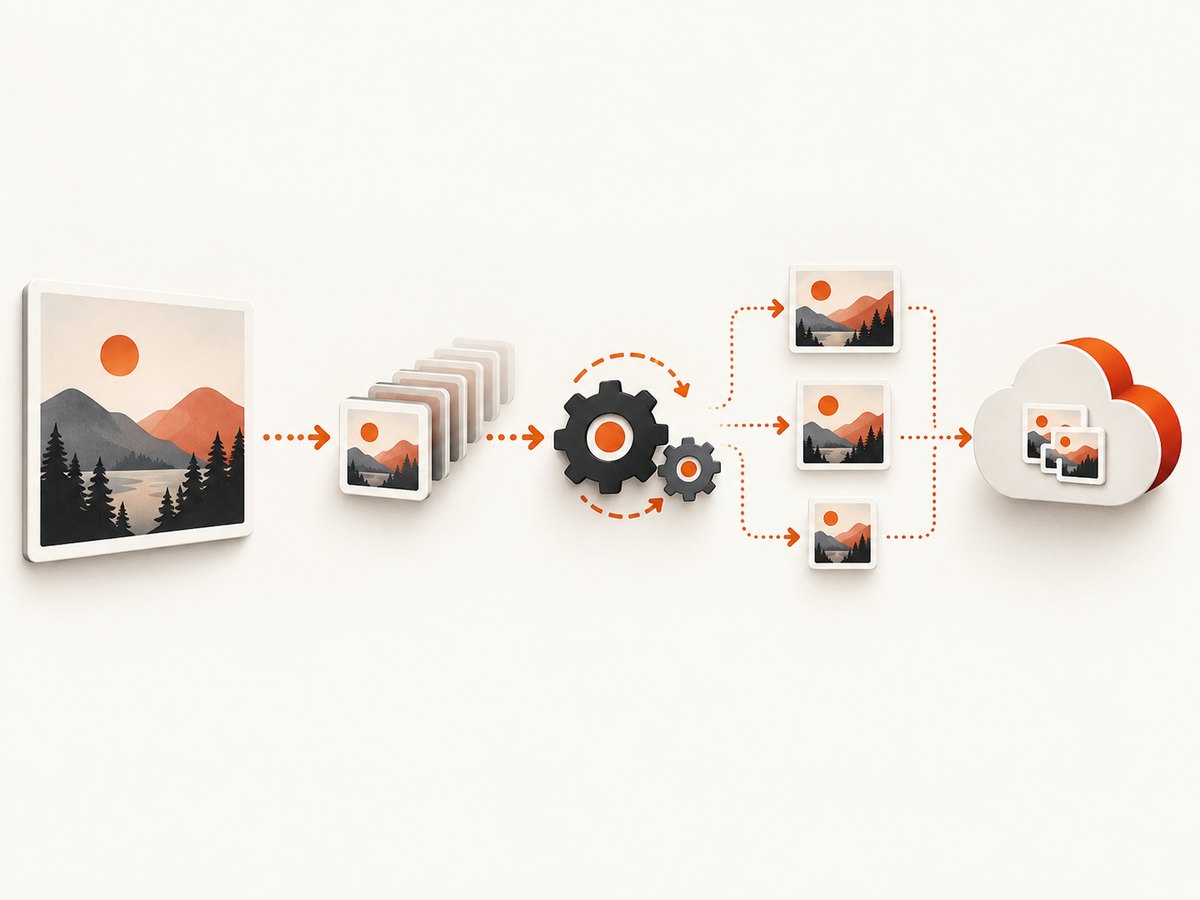 Queueing keeps expensive image transformations away from the upload request.