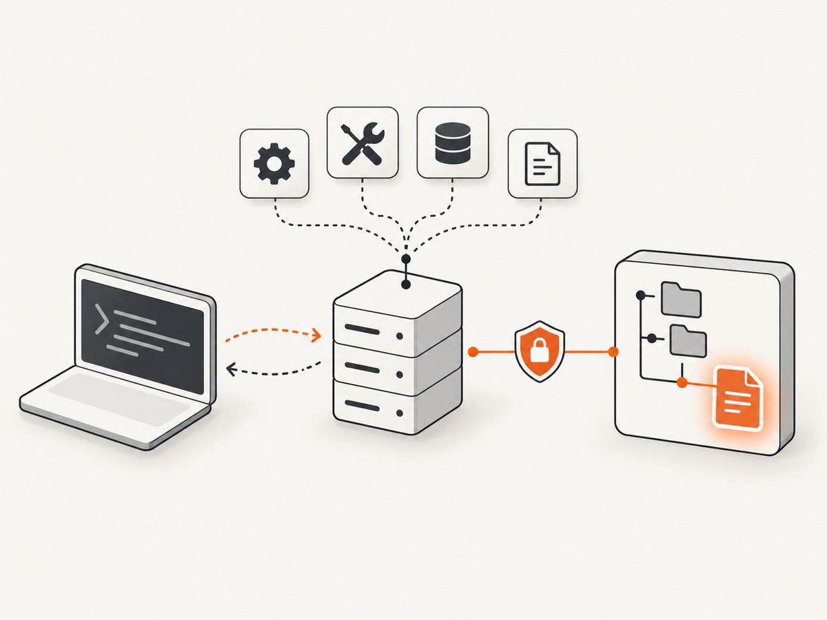 Inspect the server's declared tools and resources before asking it to explore files.