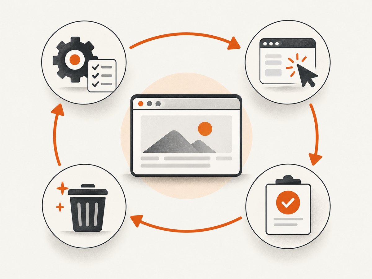 TestNG annotations define the browser test lifecycle around Selenium WebDriver actions.