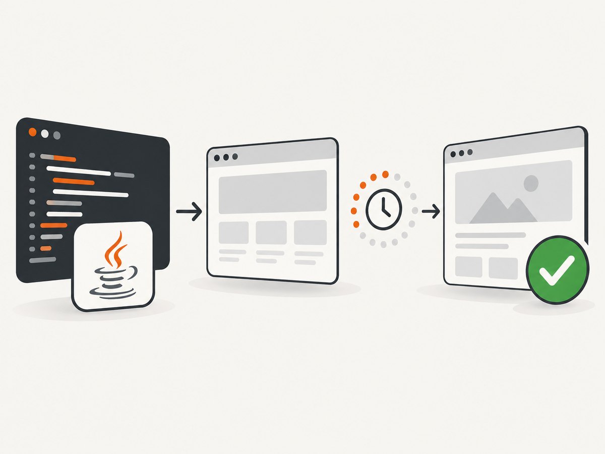 Explicit waits synchronize TestNG with pages that continue changing after navigation.