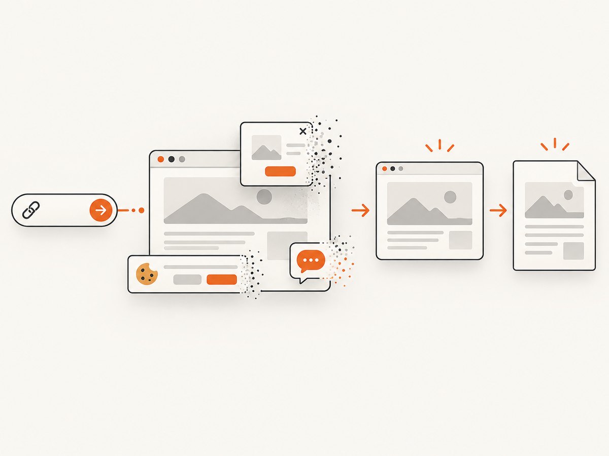 A screenshot API can handle consent overlays and return a clean capture without browser-driver setup.