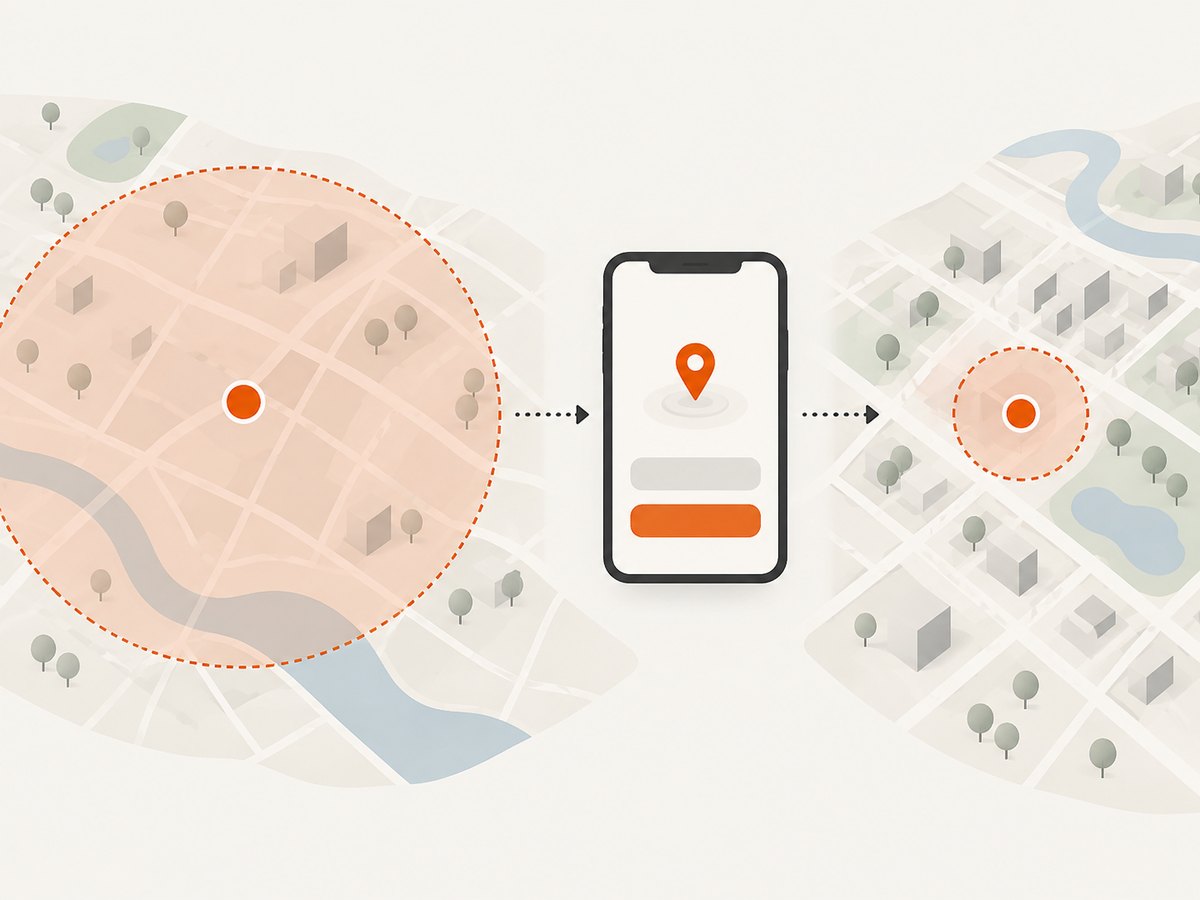 IP estimates work without a browser location prompt; device geolocation is a better fit when the user approves a more current position.