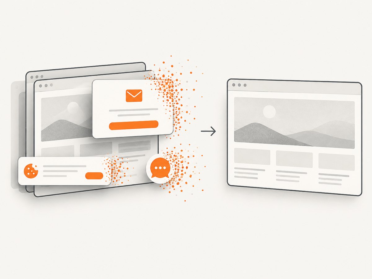 Consent elements and overlays can be removed before an automated capture.
