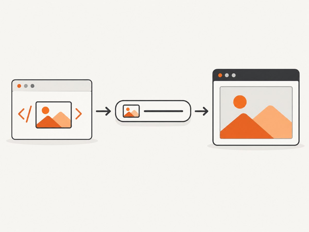 A page URL and its image resource are different addresses; the browser must receive the image resource itself.