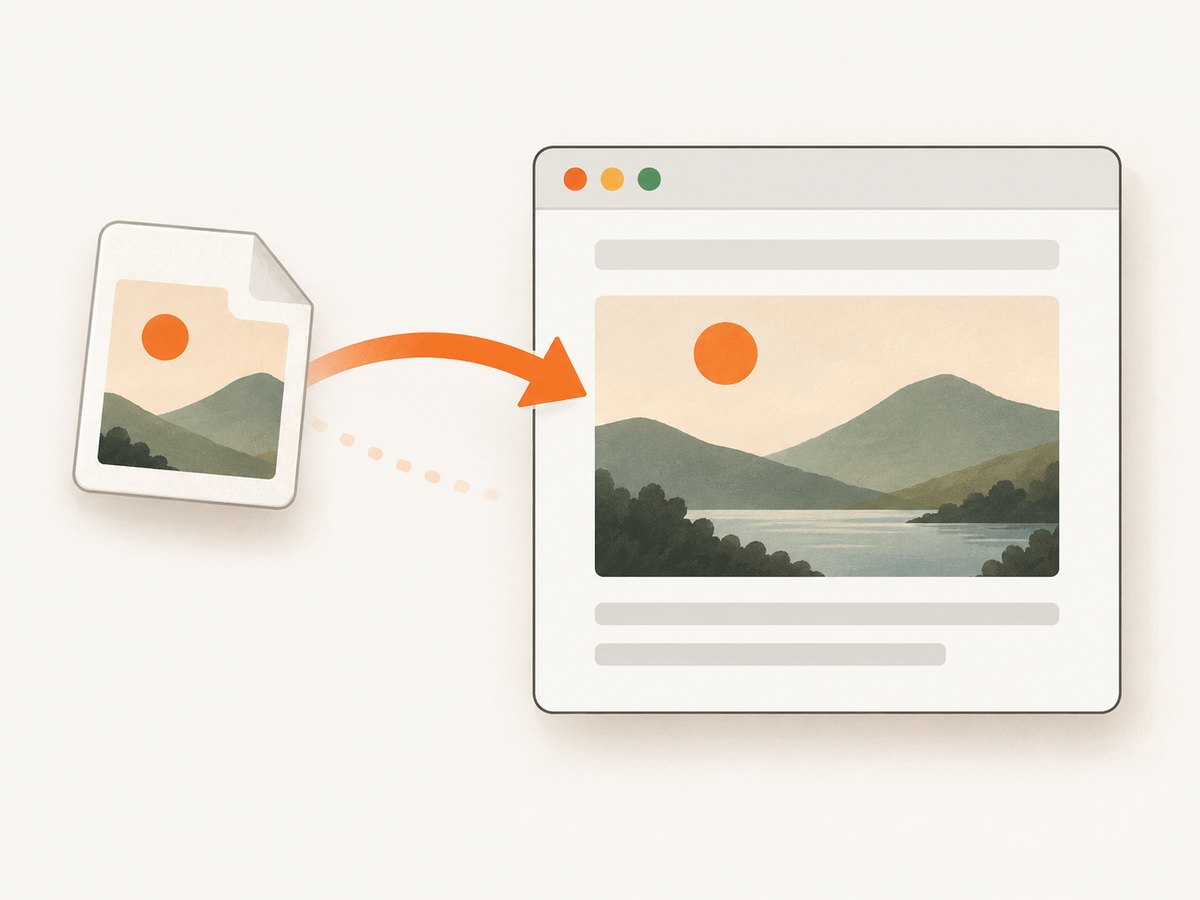 A saved screenshot can be viewed locally by dragging its image file into a browser window.