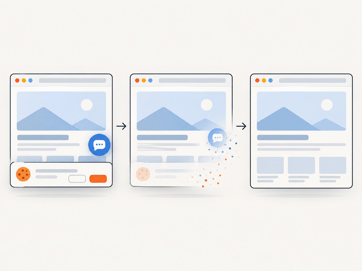 A clean capture removes common overlays before producing the page image.