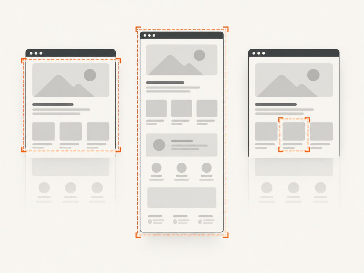 Viewport, full-page, and element captures produce different boundaries.