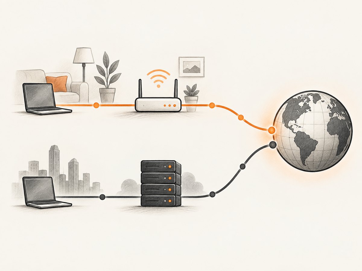 Both paths change the IP a website observes, but their network context differs.