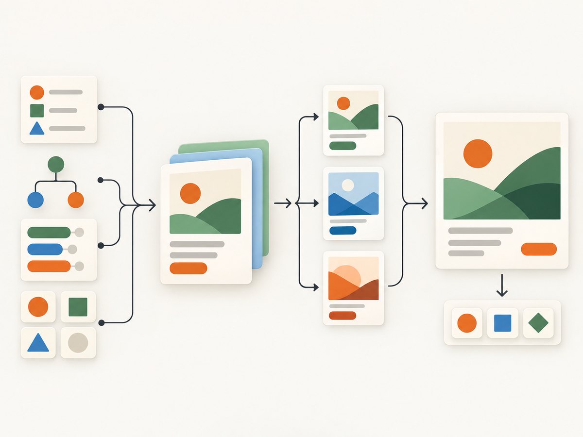Polotno’s structured design data supports template and variant workflows alongside image and document exports.