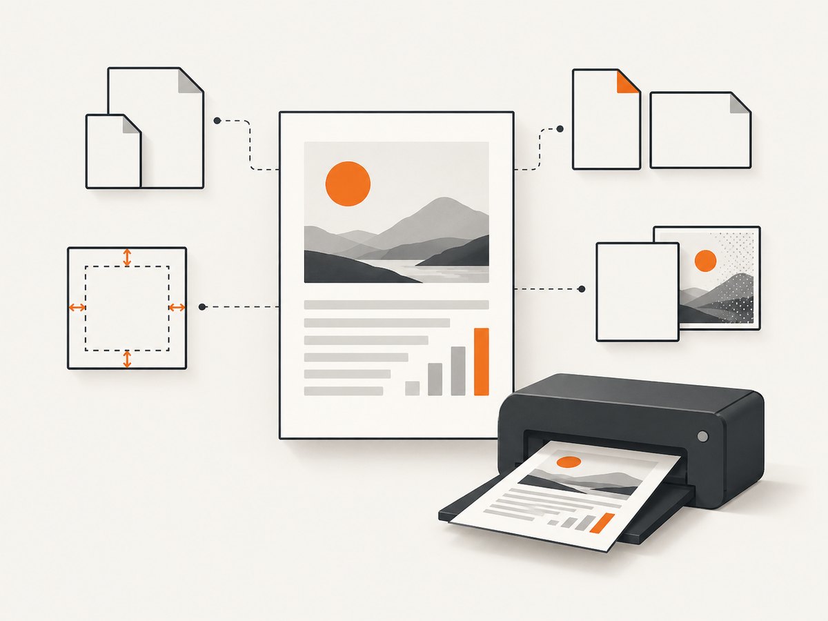PDF output depends on print media and explicit page layout choices.