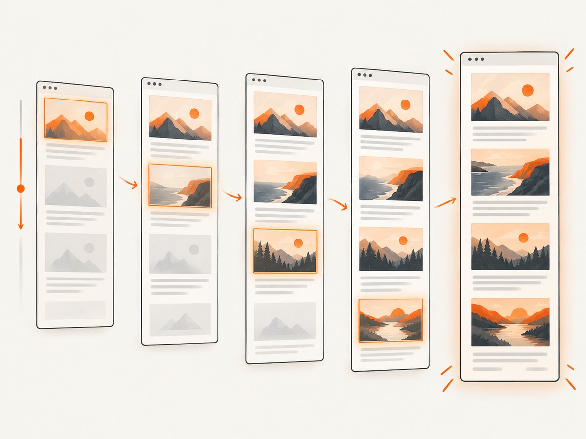 Scrolling through a page can trigger viewport-based lazy images before a full-page capture.