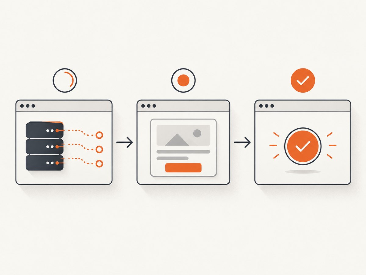 API readiness, widget rendering, and verification are separate states to wait for.