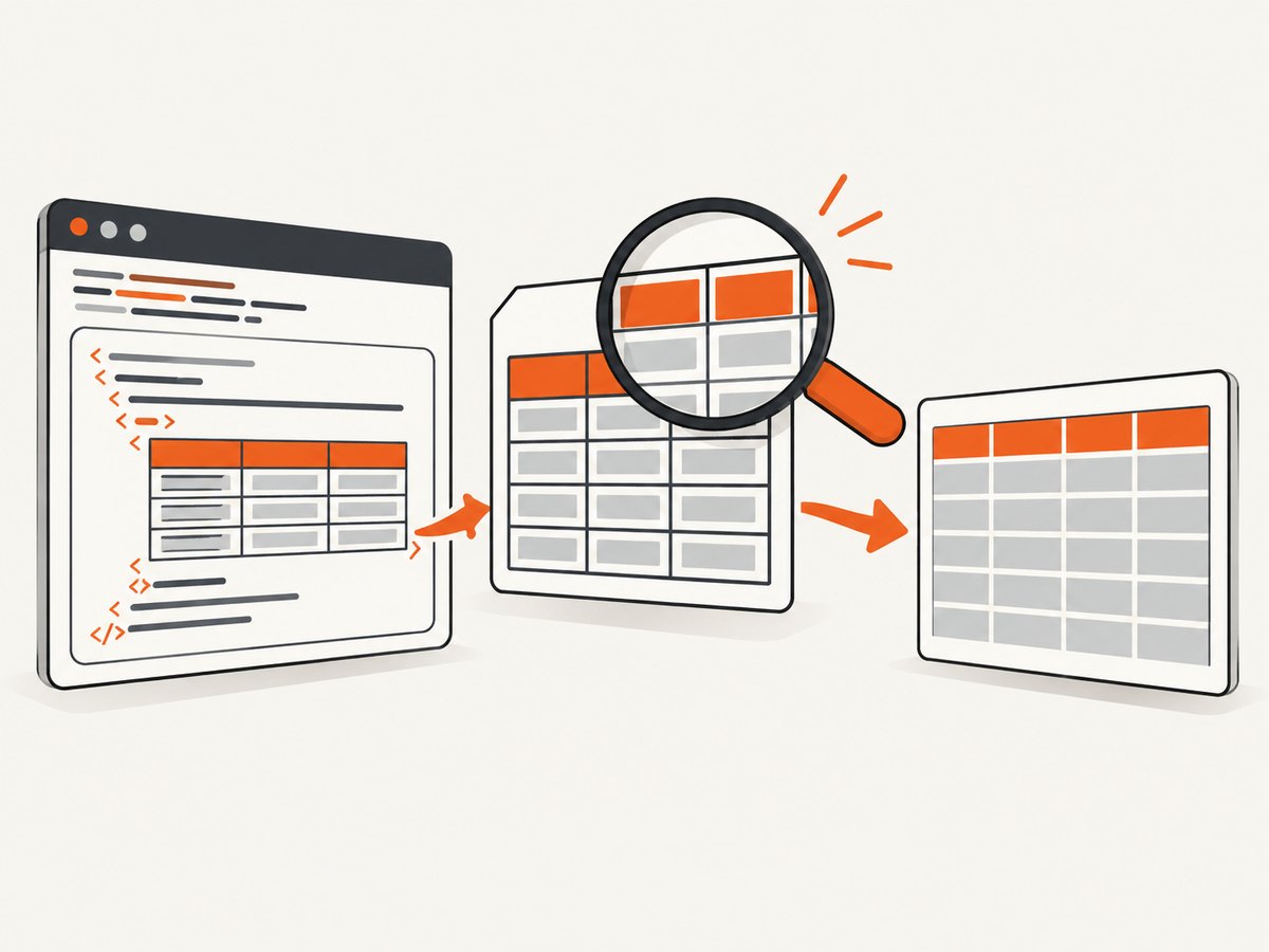 The basic flow: fetch HTML, parse its table, inspect the resulting DataFrame, then clean it.