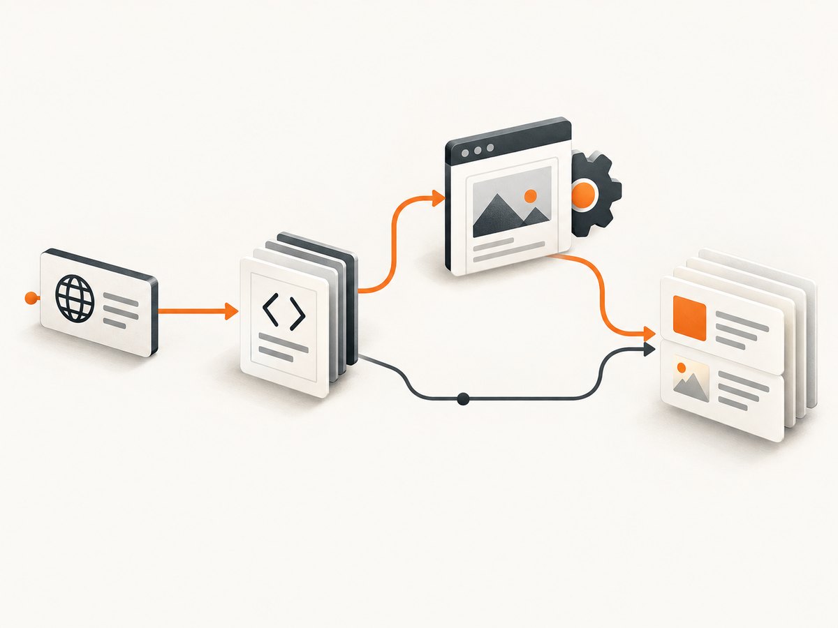 Choose direct HTML parsing first, then add a browser only when rendering or interaction is required.