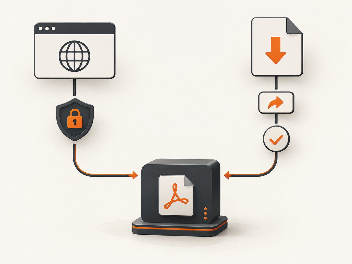 A direct PDF fetch needs its own egress and resource controls; browser protections do not automatically cover another client.