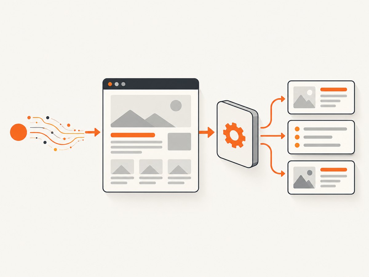 The basic pipeline: fetch HTML, parse it, and turn matches into structured data.