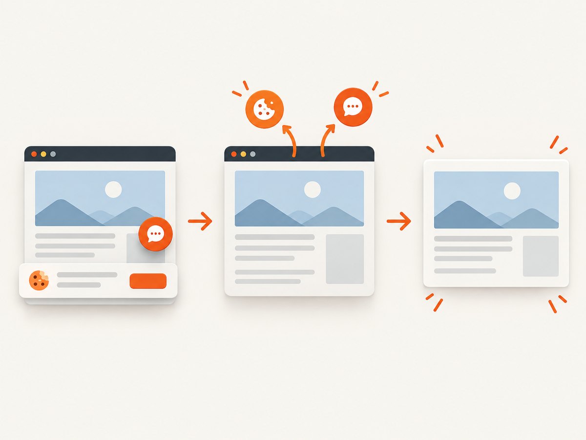 A screenshot API can clear supported overlays before returning a page capture.