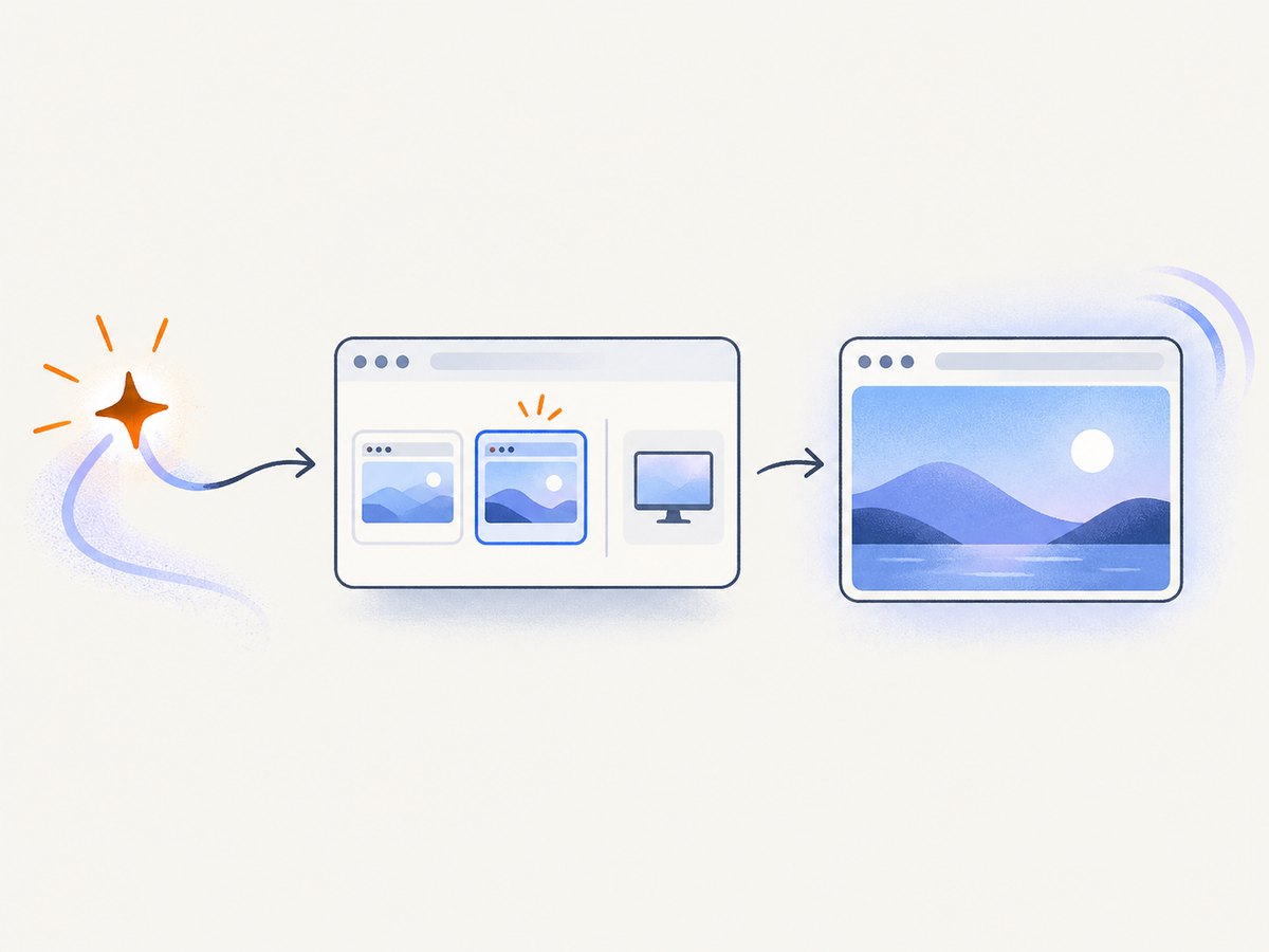 The user chooses the display surface; WebRTC receives the resulting stream.