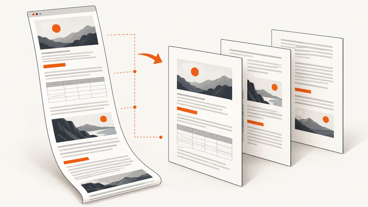 How to Make Website Content Fit an A4 PDF Page