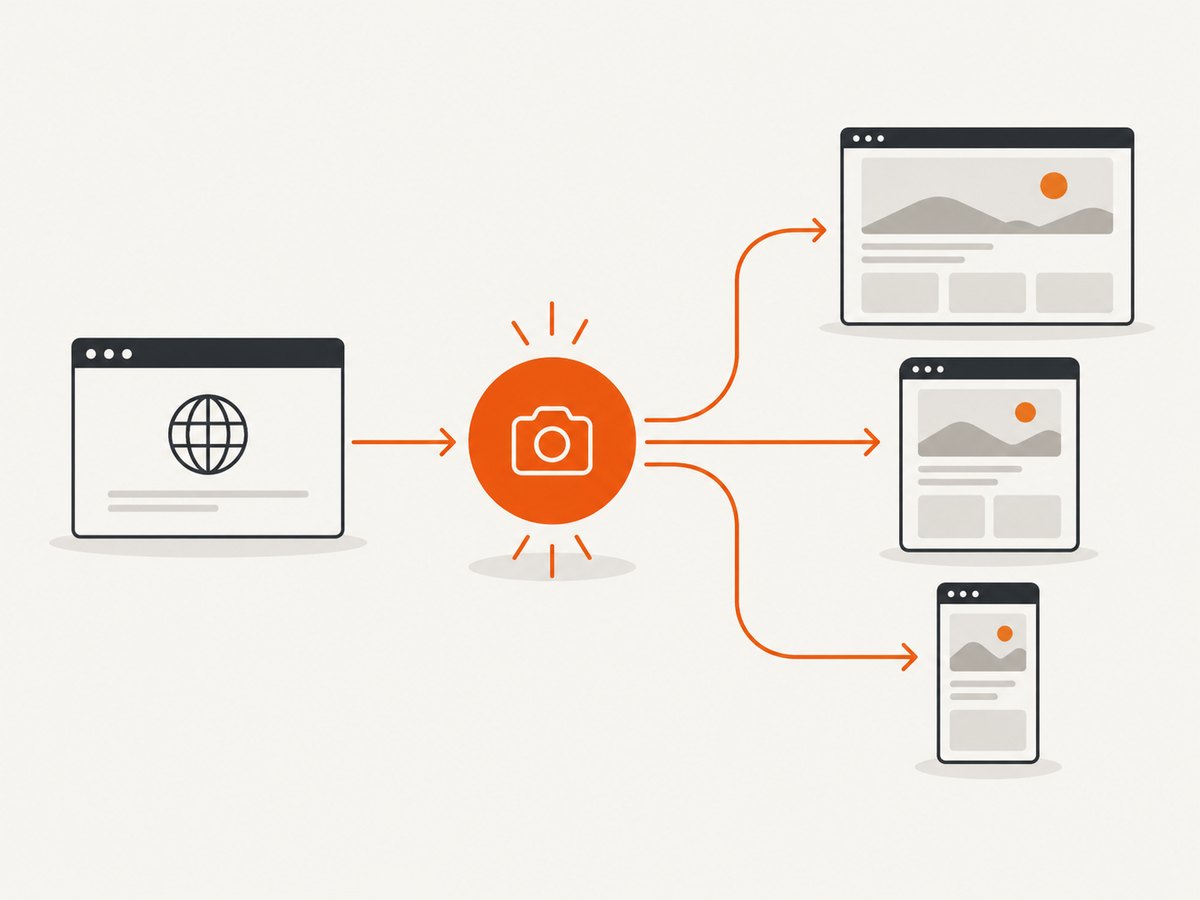 Responsive captures reveal how the same hero wraps and crops at different viewport widths.